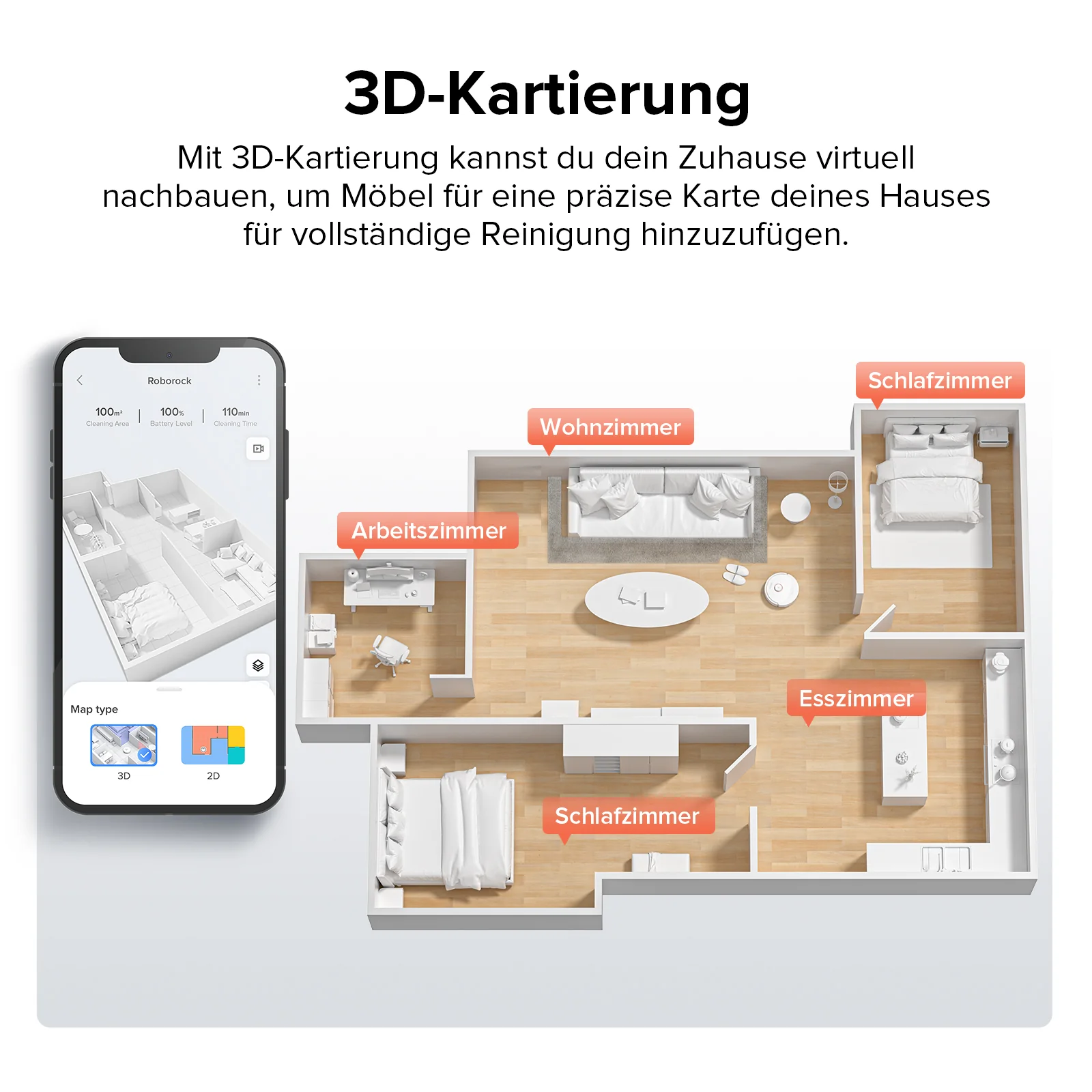 Roborock Q8 Max+ Saug- und Wischroboter mit Auto-Entleerungsstation - Image 10